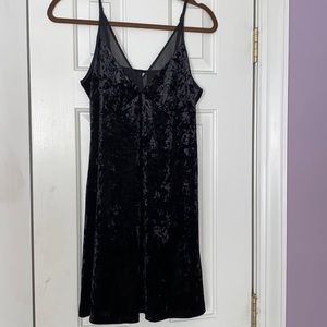 Black velvet dress
